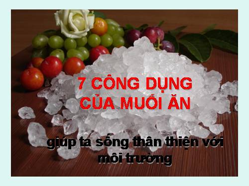 7 công dung thân thiện MT của muối ăn