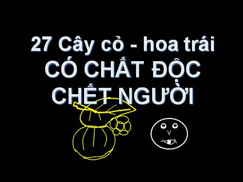 27 cây quả có chất độc ở VN