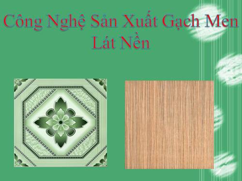 CNSX Gạch Men Lát Nền