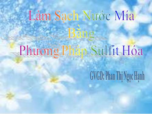 làm sạch nước mía-phạm văn thảo