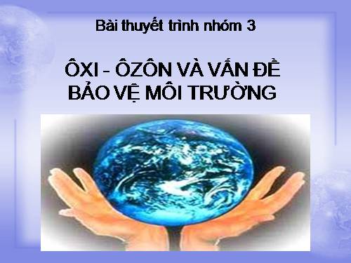 ôxi-ozon vao bao ve môi trường