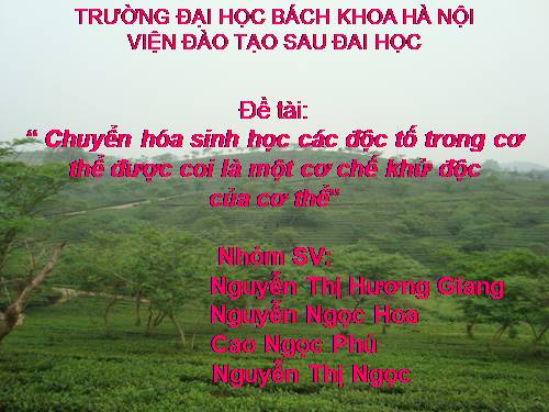 Doc to hoc thuc pham