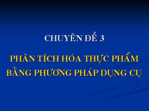 phân tích thực phẩm