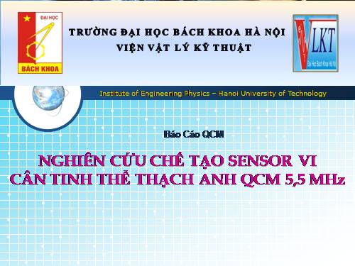 Báo cáo Đề tài Vi cân tinh thể Thạch anh QCM