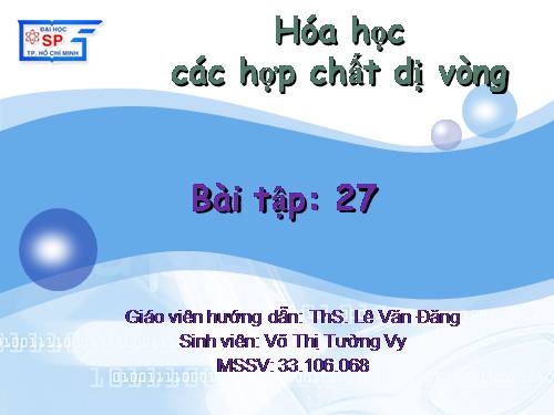 Bài tập hóa dị vòng