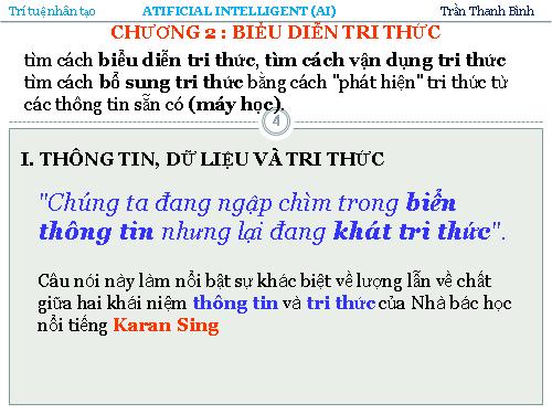 Bài 2: Trí tuệ nhân tạo