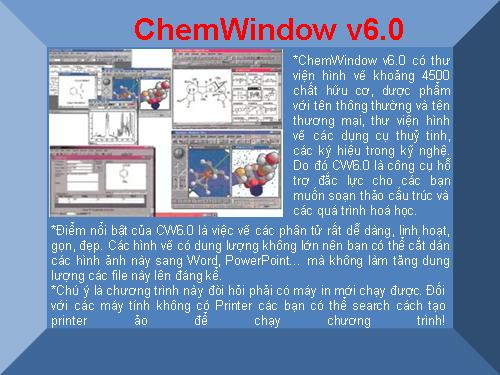 ChemWindow v6.0 - Phần mềm hóa thú vị