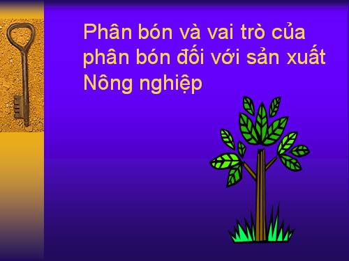 bài :phân bón hóa học