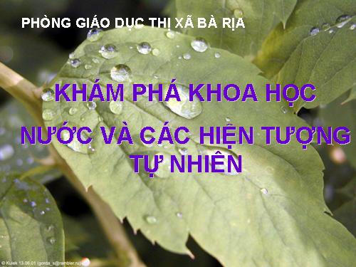 THẾ GIỚI THIÊN NHIÊN