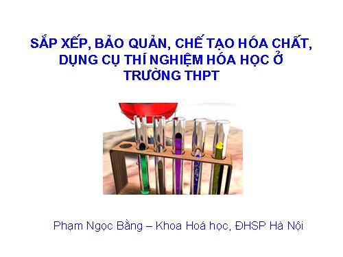 HD Thực hành thí nghiệm Hoá học