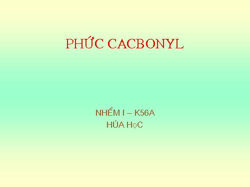 phuc cacbonyl