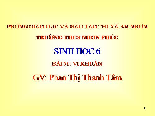 bài 50: Vi khuẩn