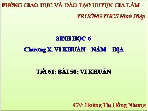 Bài 50. Vi khuẩn