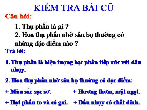 Bài 31. Thụ tinh, kết quả và tạo hạt