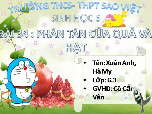 Bài 34. Phát tán của quả và hạt