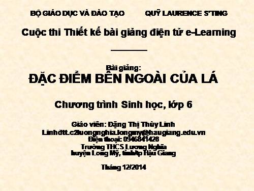 Bài 19. Đặc điểm bên ngoài của lá