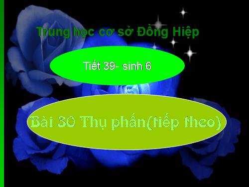 Bài 30. Thụ phấn