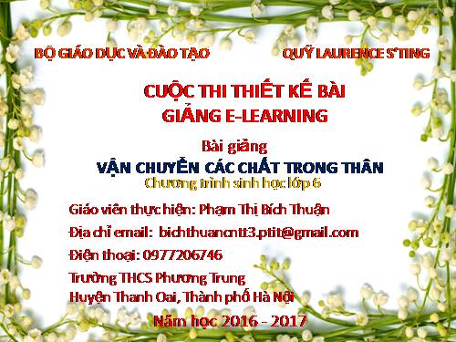 Bài 17. Vận chuyển các chất trong thân