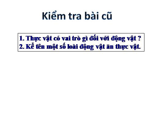 Bài 48. Vai trò của thực vật đối với động vật và đối với đời sống con người