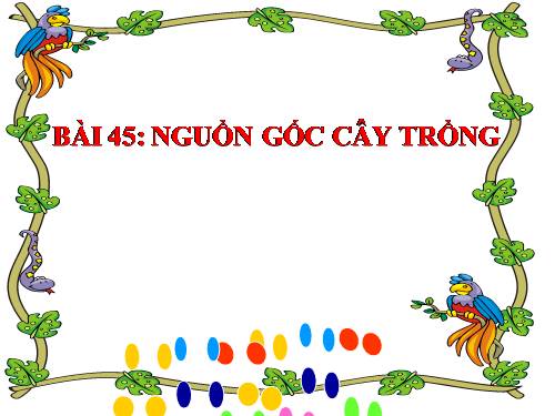 Bài 45. Nguồn gốc cây trồng