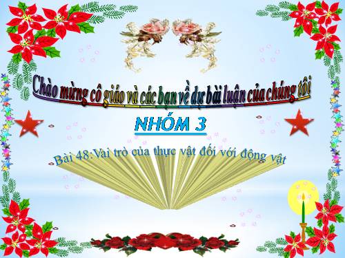 Bài 48. Vai trò của thực vật đối với động vật và đối với đời sống con người