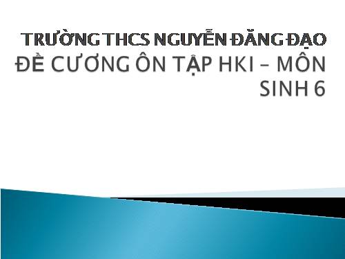 Đề cương sinh học