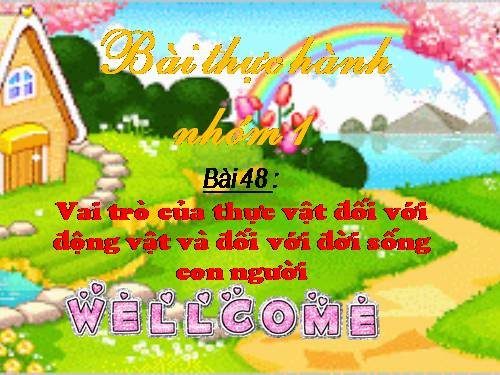 Bài 48. Vai trò của thực vật đối với động vật và đối với đời sống con người