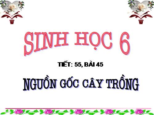 Bài 45. Nguồn gốc cây trồng