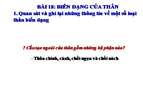 Bài 18. Biến dạng của thân