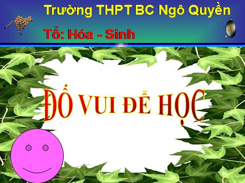 NGOẠI KHÓA SINH HỌC THCS