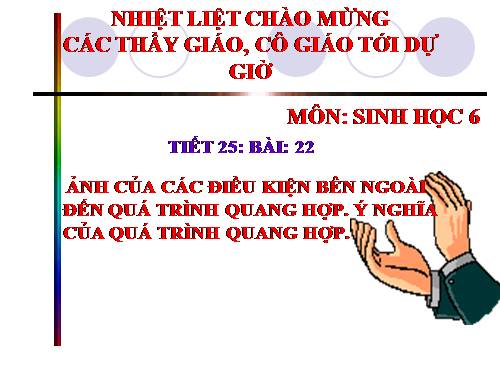 Bài 22. Ảnh hưởng của các điều kiện bên ngoài đến quang hợp, ý nghĩa của quang hợp