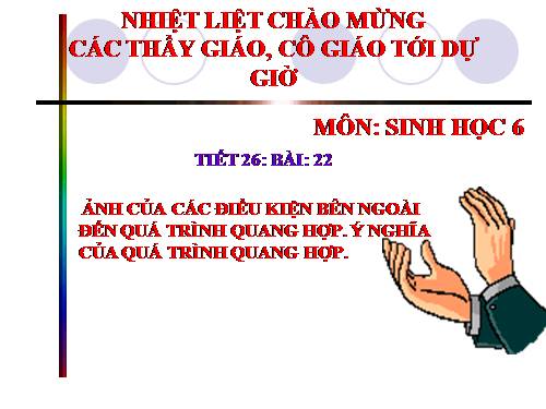 Bài 22. Ảnh hưởng của các điều kiện bên ngoài đến quang hợp, ý nghĩa của quang hợp