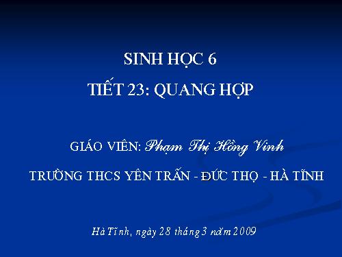 Bài 21. Quang hợp