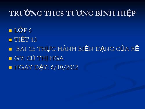 Bài 12. Biến dạng của rễ