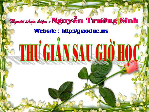 Thư giản sau giờ học