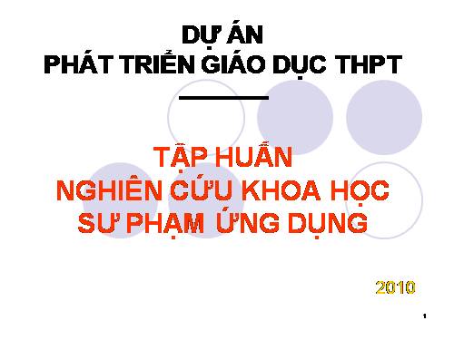 Tập huấn ứng dụng khoa học sư phạm thực hành