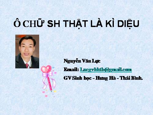 Ô CHỮ SH THẬT LÀ KÌ DIỆU