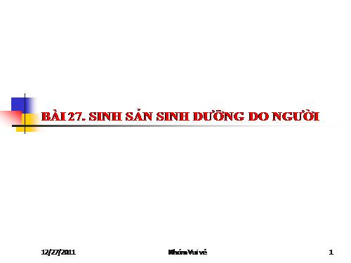 Bài 27. Sinh sản sinh dưỡng do người