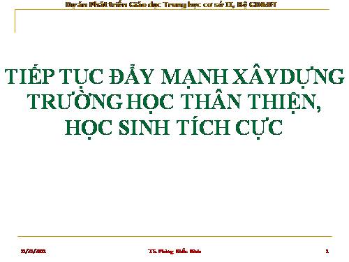 trường học thân thiện học sinh tích cực