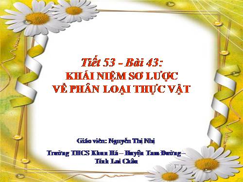 Bài 43. Khái niệm sơ lược về phân loại thực vật