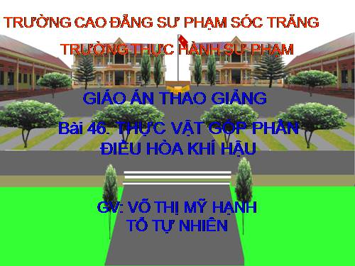 Bài 46. Thực vật góp phần điều hoà khí hậu