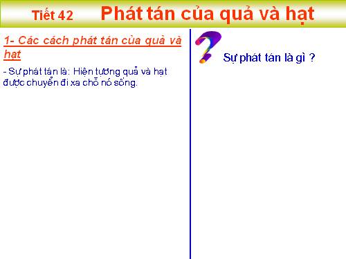 Bài 34. Phát tán của quả và hạt