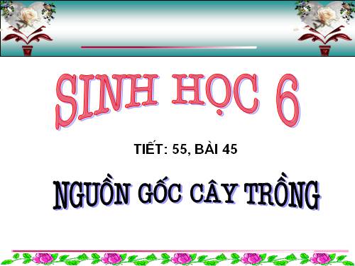 Bài 45. Nguồn gốc cây trồng