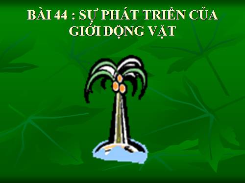 Bài 44. Sự phát triển của giới Thực vật