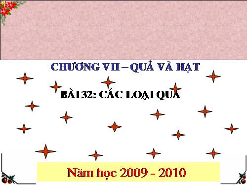 Bài 32. Các loại quả