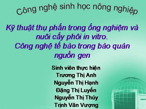 Bài 30. Thụ phấn