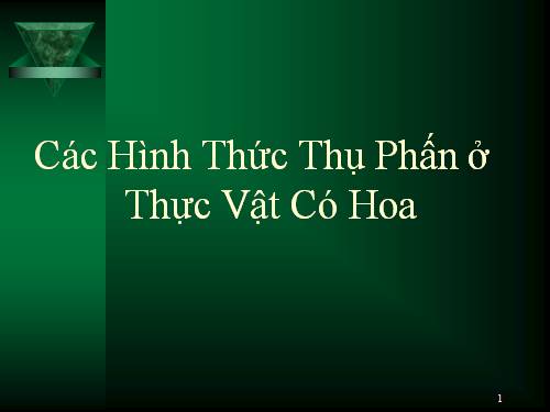 Bài 30. Thụ phấn