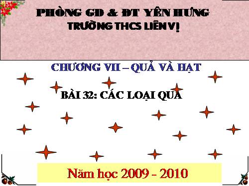 Bài 32. Các loại quả