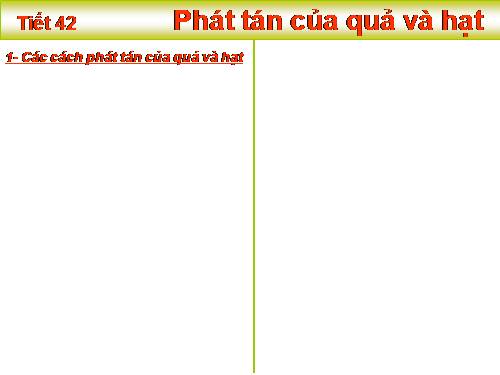 Bài 34. Phát tán của quả và hạt
