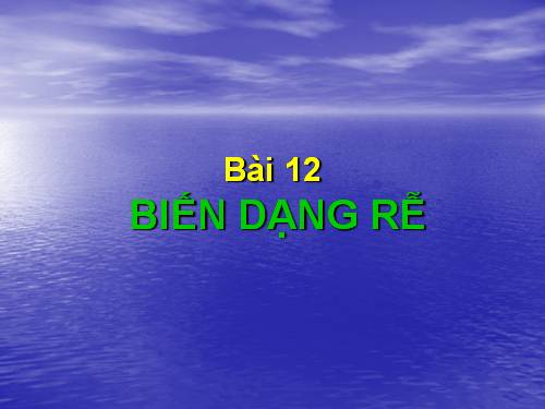 Bài 12. Biến dạng của rễ